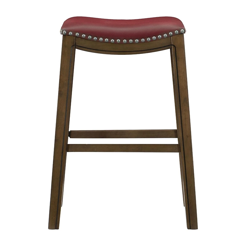 Topline Home Furnishings Pub Height Stool, Faux Leather