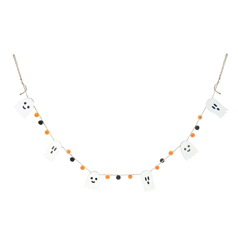 Way To Celebrate Halloween Wood Ghost Garland
