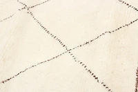 ECARPETGALLERY Tapis Noué à la Main pour Salon, Salle à Manger et Chambre à Coucher Marocain Collection Tangier 5'0" x 8'0" en Ivoire