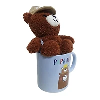 Way to Celebrate Father's Day Brown Bear in Mug, 6.5 inch Height