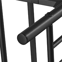 Fullfurnique Modern Metal Bed Frame with Arched Headboard and Footboard, Twin, Black