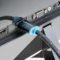 Câble HDMI 4K tressé BlueDiamond - Ultra HD, 18Gbps, HDR dynamique, HDMI 2.0, 4K@60Hz, mâle à mâle - Noir et bleu