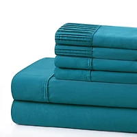 Literie Marina Décoration ultra douce et soyeuse en rayonne de bambou, toutes saisons, couleur bleu sarcelle