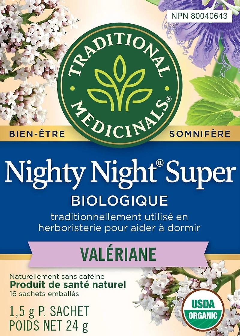 Traditional Medicinals Nighty Night Extra, 16 Wrapped Tea Bags