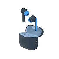 myFirst CareBuds (Bleu Espace) : Écouteurs sans fil pour enfants avec limite de volume de 85 dB, micro intégré, 6 embouts d'oreille, sangle anti-perte et appairage facile, idéal en cadeau pour les