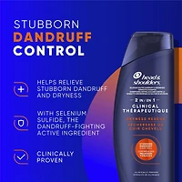 Shampooing 2 en 1 Head & Shoulders Intensité clinique Sécheresse du cuir chevelu, pour les pellicules tenaces 400ML