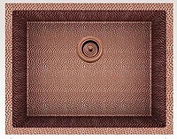 American Imaginations 33-in. W CSA Approved Copper Kitchen Sink With 1 Bowl And 16 Gauge AI-29179