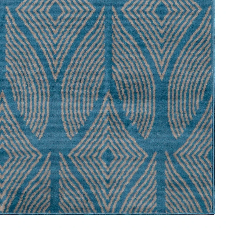 Tapis Capri Henley bleu & gris clair de 4 pi 3 po x 7 pi 3 po