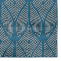 Tapis Capri Henley bleu & gris clair de 4 pi 3 po x 7 pi 3 po