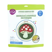 UNIQUE CREATIV CRAFT Punch Needle Kit – Mushroom, 1 pc, Age 8+, Intermediate, 20×20 cm