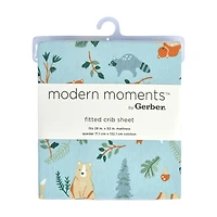 Modern Moments by Gerber Baby 1 Pack Fitted Crib Sheet, Sized 52" x 28"
