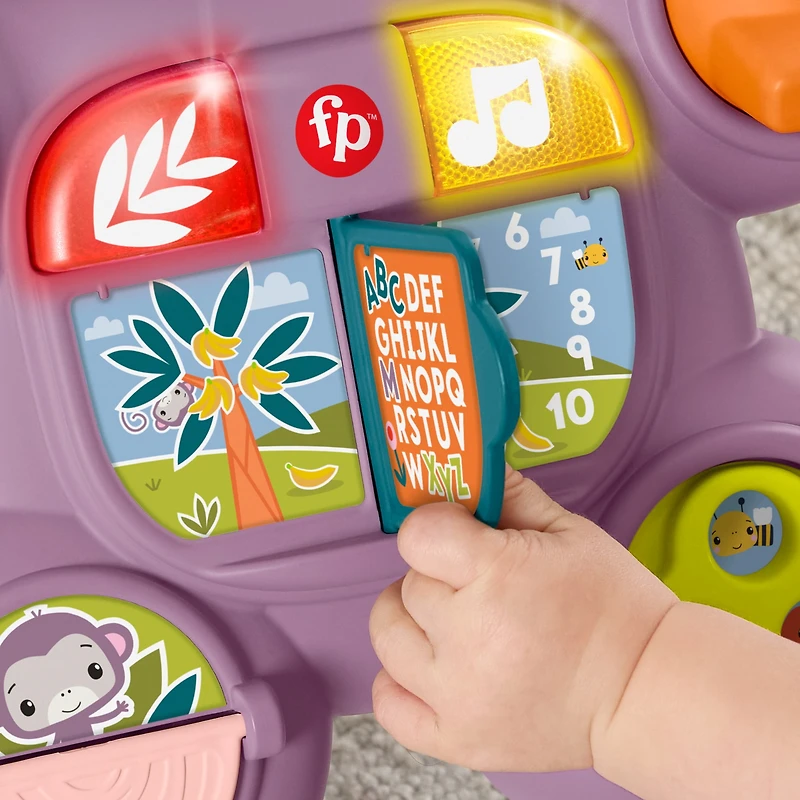 Fisher-Price Trotteur pour bébé Singe Violet Premiers Pas