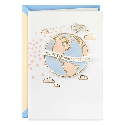 Hallmark Signature Love Card, Anniversary Card, Valentine's Day Card, Romantic Birthday Card for Husband, Wife, Boyfriend, Girlfriend (Travel)