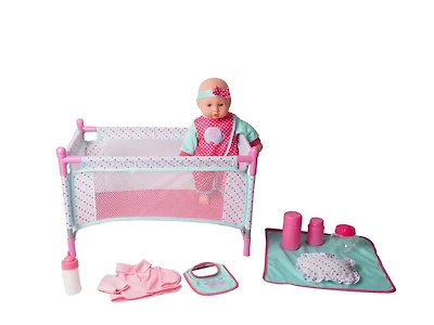 Ens. poupée bébé et parc My Sweet Baby