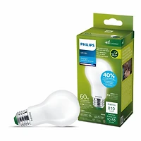 Philips Ultra Efficient LED Ampoule 60W A19 1PK Day light Frosted Non-Dimmable Base Medium Philips DEL 60W A19