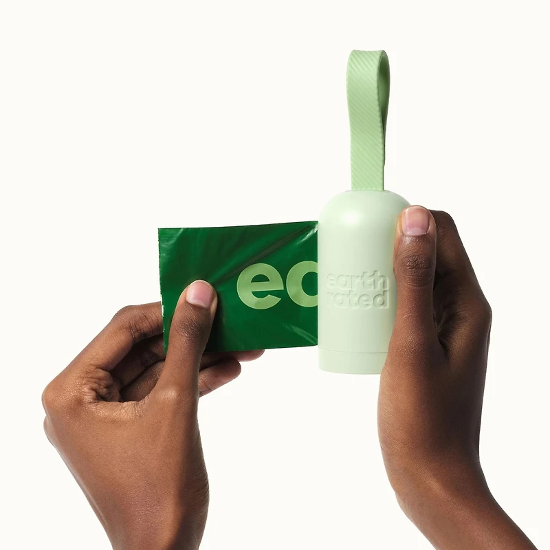 Sacs à crottes de chien antifuite Earth Rated non parfumés et distributeur de sacs à crottes, 900 sacs sur 60 rouleaux de recharge individuels