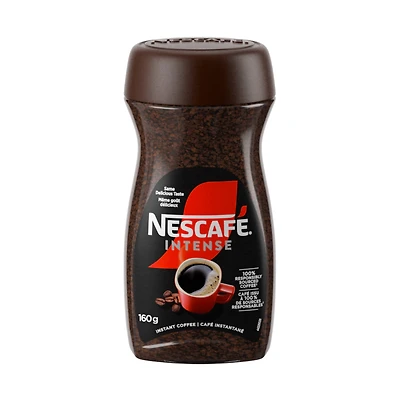 Café instantané Riche Intense, café instantané de sources responsables, ajoutez simplement de l’eau chaude 160 g