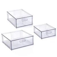 Mainstays transparent plastique brillant tiroir placard grande taille, taille adulte dimension: 14" L x 13.78" W x 5.5" H