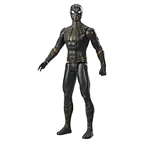Marvel Spider-Man Titan Hero Series, figurine Spider-Man en costume noir et or de 30 cm inspirée du film de Spider-Man, enfants dès 4 ans