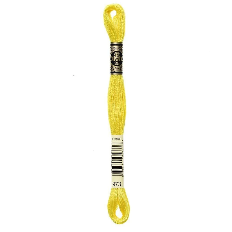 DMC Yellow Cotton 6 Strand Floss 8m