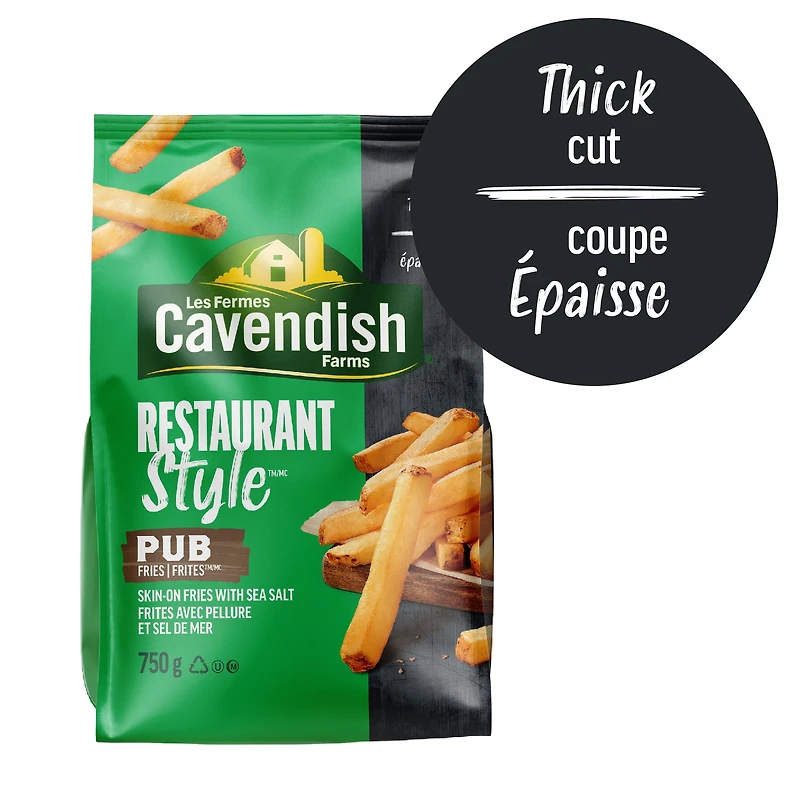 Cavendish Farms Restaurant Style Pub Fries | Made in Canada | Proud Canadian Company, 750 g