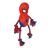 Jouet pour chien en corde en peluche avec couineur Spiderman