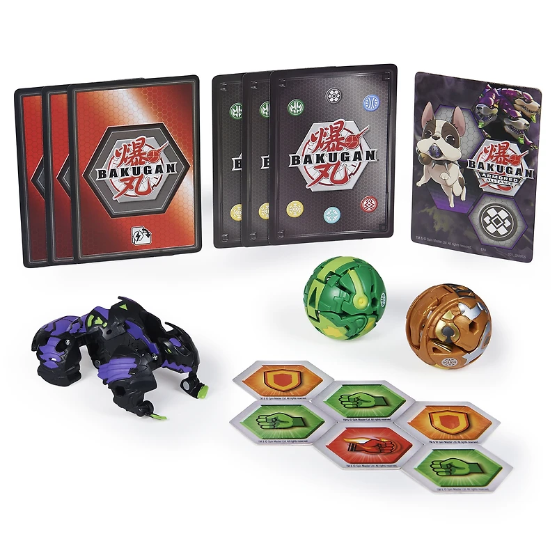 Bakugan Starter Pack 3-Pack, Gillator Ultra, Armored Alliance Collectible Action Figures