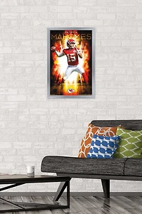 NFL Kansas City Chiefs - Patrick Mahomes II 18 Wall Poster, 22.375" x 34" Framed