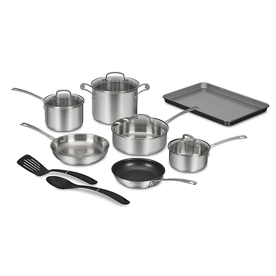 Batterie de cuisine 13 pièces Advantage Pro en acier inoxydable 13 pièces Batterie de cuisine inoxydable