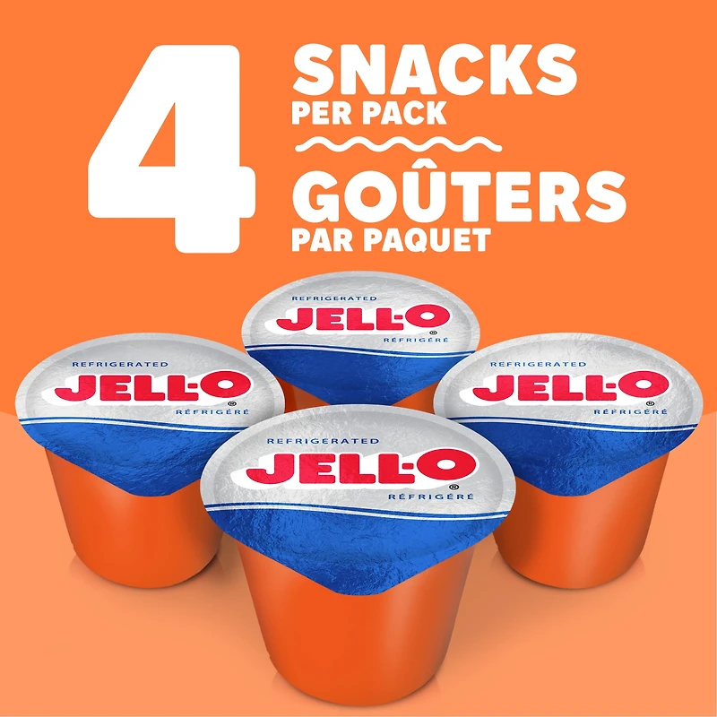 Goûters À La Gelée Réfrigéré À Saveur D'Orange, Paquet De 4 Coupes x 96g