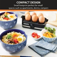 KRUPS Simply Electric Rapid Egg Cooker,  6-Egg Capacity for Hard Boil, Poached, Scrambled, Omelet