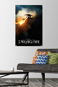 How To Train Your Dragon (2025) - Teaser One Sheet Wall Poster with Push Pins, 22.375" x 34"