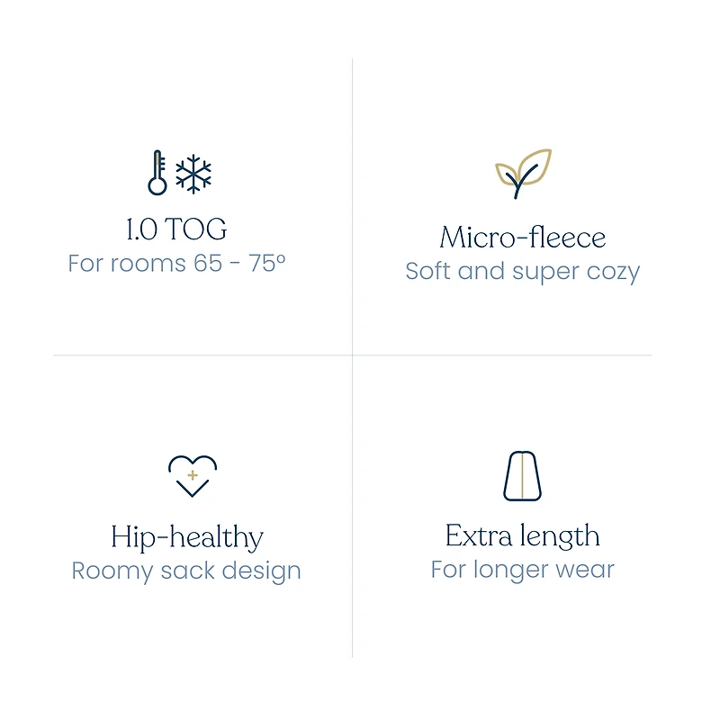 HALO® SleepSack®, Micro-Fleece Blanket, Grey, Medium