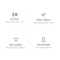 HALO® SleepSack®, Micro-Fleece Blanket, Grey, Medium