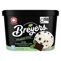 Crème Glacée Légère Breyers Menthe et Brisures Chocolatées 1.41 L