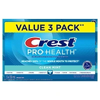 Dentifrice Crest Pro-Santé Formule douce Menthe poivrée douce 130 mL, emballage de 3