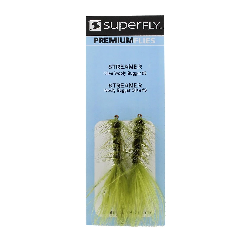 Superfly FLY1271-06P Streamer Wooly Bugger Olive #06, They are meant to imitate bait fish