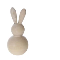 Décor De Lapin Rond En Bois Naturel