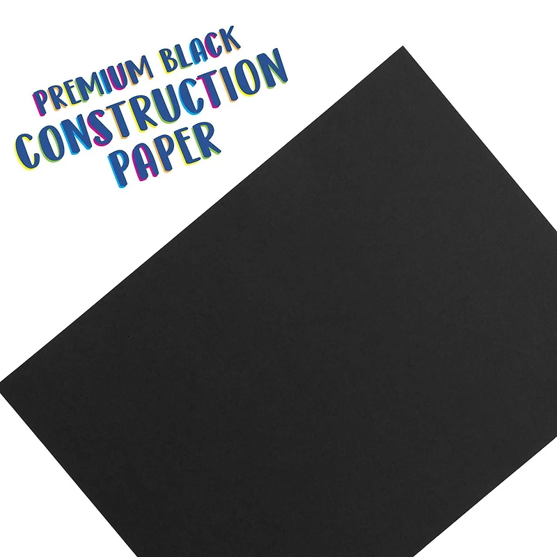 Papier construction Crayola Project de première qualité Noir - 50 feuilles Papier construction de première qualité