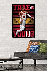 NBA Atlanta Hawks - Trae Young 20 Wall Poster, 22.375" x 34" Framed
