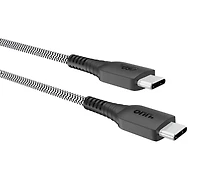 Câble USB tressé de 60 W certifié USB-C vers USB-C de 1,8 m/6 pi de Onn. Transfert pendant le chargement