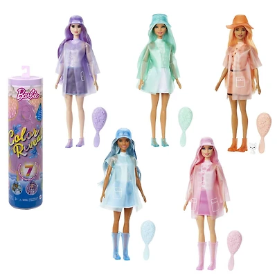 Barbie Color Reveal Doll, Sunshine and Sprinkles Series with 7 Surpises, Color-Change Transformation
