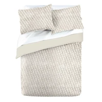 Ensemble de douillette Hotel Style en jacquard à motif grec Ensemble de douillette en jacquard