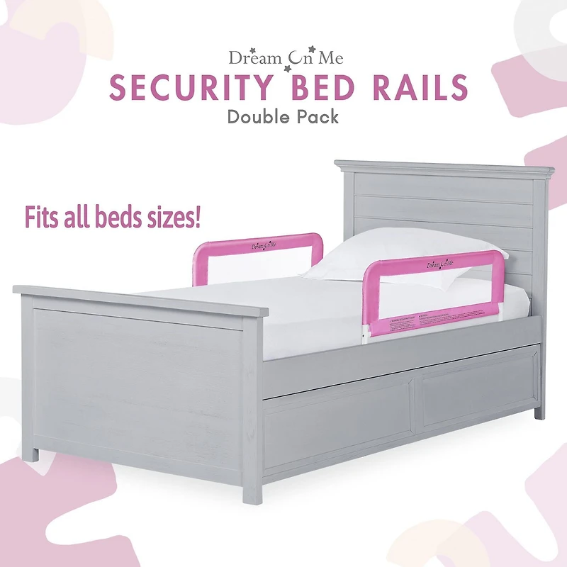 Dream On Me Mesh Security Bed Rails, Double Pack