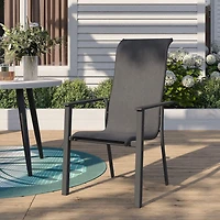 Chaise empilable pour patio Charleston Mainstays - Noir