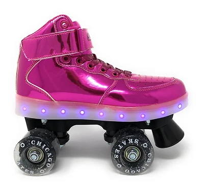 Chicago Skates - Patins à roulettes lumineux LED Pulse, Rose
