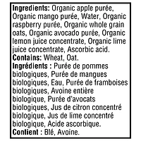 GERBER Organic Baby Purée Apple Mango Raspberry Avocado Oat