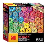 Kodak 550 Piece Jigsaw Puzzle - Rainbow Donuts