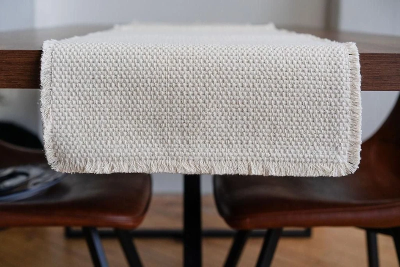 Fabstyles Chemin de table Bali 100 % coton – Lavable en machine au quotidien, chemin de table épais 35,6 x 182,9 cm pour table de salle à manger, de cuisine et d'extérieur