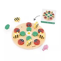 Janod - Garden - My First Mandala - Educational Puzzle - Development Toy - Early-Learning - Discovery For Children and Toddlers - From 2 Years + - Multilingual